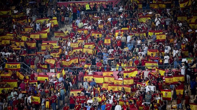 Imagen de archivo de un partido de la Selección Española de Fútbol.