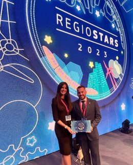 Andrés Clavijo en la gala de premios Regiostars.