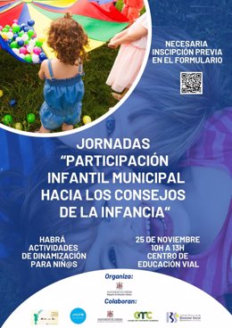 Cartel de las I Jornadas sobre Participación Infantil del Ayuntamiento de Córdoba.