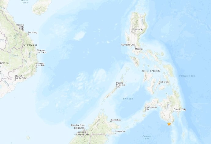 Terremoto de magnitud 7,2 en la escala abierta de Richter frente a las costas en el sur de Filipinas