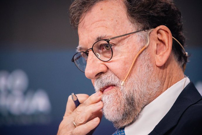 Archivo - El expresidente del Gobierno Mariano Rajoy participa en el V Foro La Toja-Vínculo Atlántico, a 29 de septiembre de 2023, en la Isla de La Toja, O Grove, Pontevedra, Galicia (España).