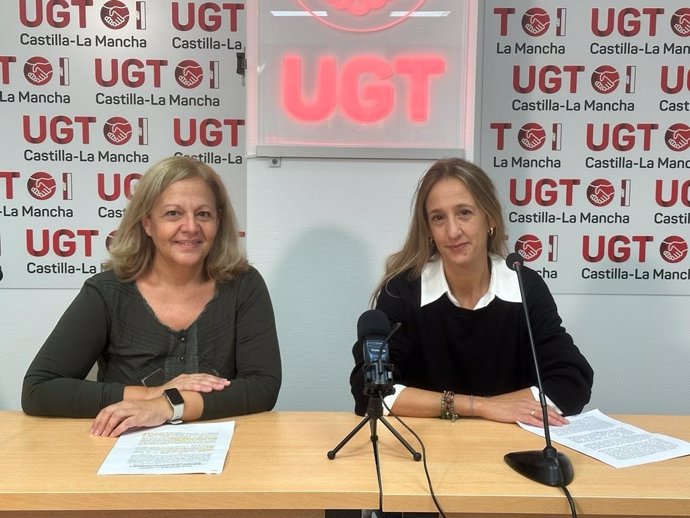 Las responsables de Enseñanza de UGT Servicios Públicos en las provincias de Toledo y Ciudad Real, Guadalupe Menor de Gaspar, y Susana del Rey.