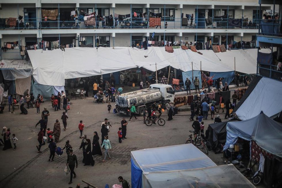 Instalaciones de la UNRWA en Jan Yunis, en el sur de la Franja de Gaza