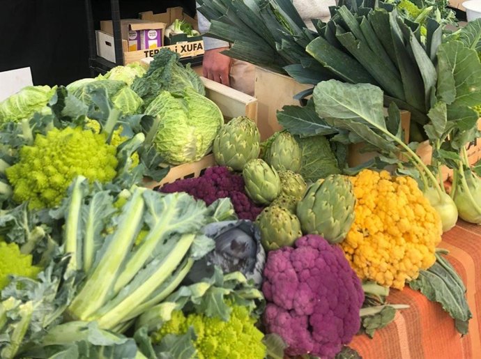 Hortalizas en un mercado