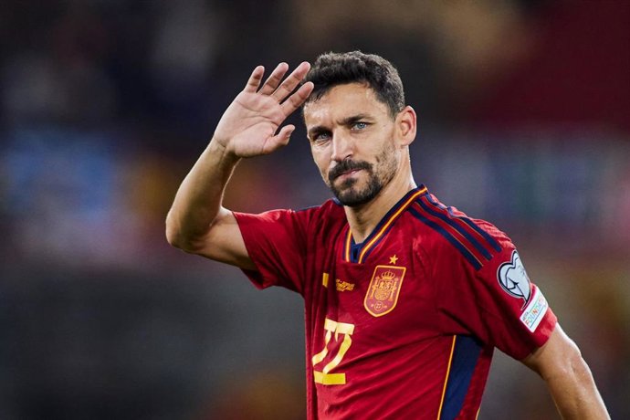 Archivo - Jesús Navas: "Cada momento con la selección es muy especial  y llegar a esta cifra es algo único", tras la consecución de su partido número 50 como internacional con España