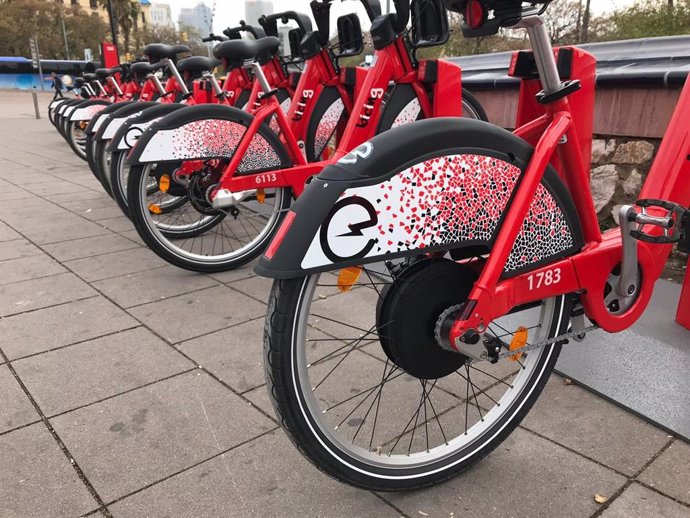 Archivo - Bicicletes del servei de Bicing