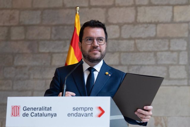 Archivo - El president de la Generalitat, Pere Aragonès