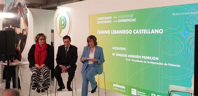 La presidenta de la Diputación de Palencia, Ángeles Armisén, durante la presentación del expositor de la ciudad y la provincia en la feria de turismo de interior Intur