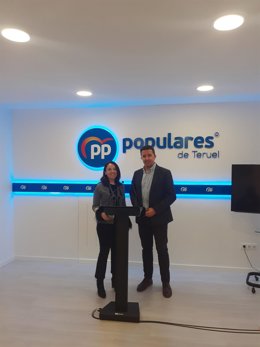 Los diputados del PP Teruel al Congreso, Alberto Herrero y Raquel Clemente.