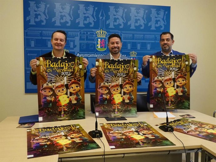 Los concejales de Turismo, Cultura y Alumbrado presentan la programación de Navidad en Badajoz