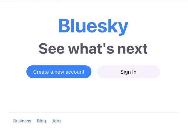 La aplicación de Bluesky.