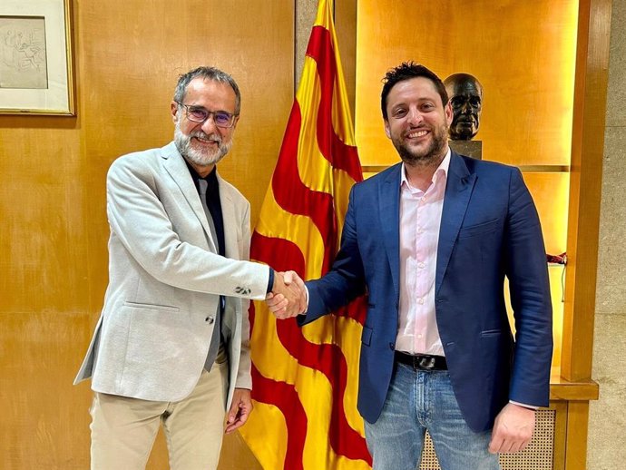 El director de RTVE Catalunya, Esteve Crespo, y el alcaldes de Tarragona, Rubén Viñuales
