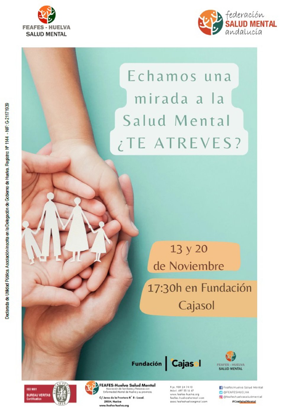 Cartel de jornadas sobre salud mental.
