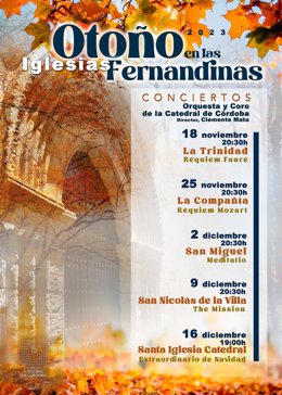 Cartel del ciclo de conciertos 'Otoño en las iglesias fernandinas'.