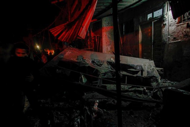 Nablus, Cisjordania, tras un ataque israelí.