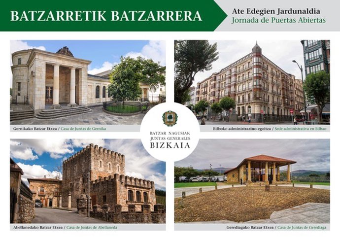 Cartel del programa 'Batzarretik batzarrera' de las Juntas Generales de Bizkaia.