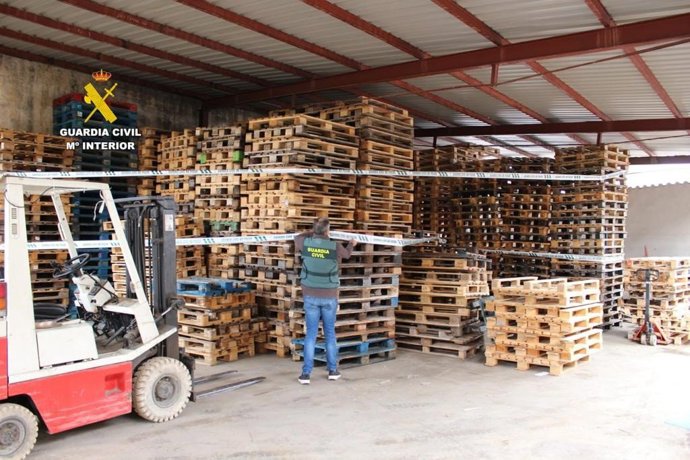 Foto de la operación realizada por la Guardia Civil en León