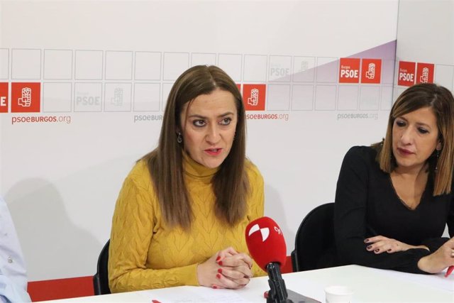 La vicesecretaria general del PSOE de Castilla y León, Virginia Barcones, este sábado en Burgos