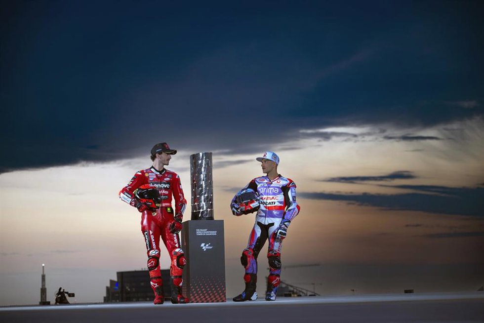 Francesco Bagnaia y Jorge Martín en Losail