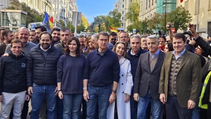 Núñez en la manifestación de Madrid