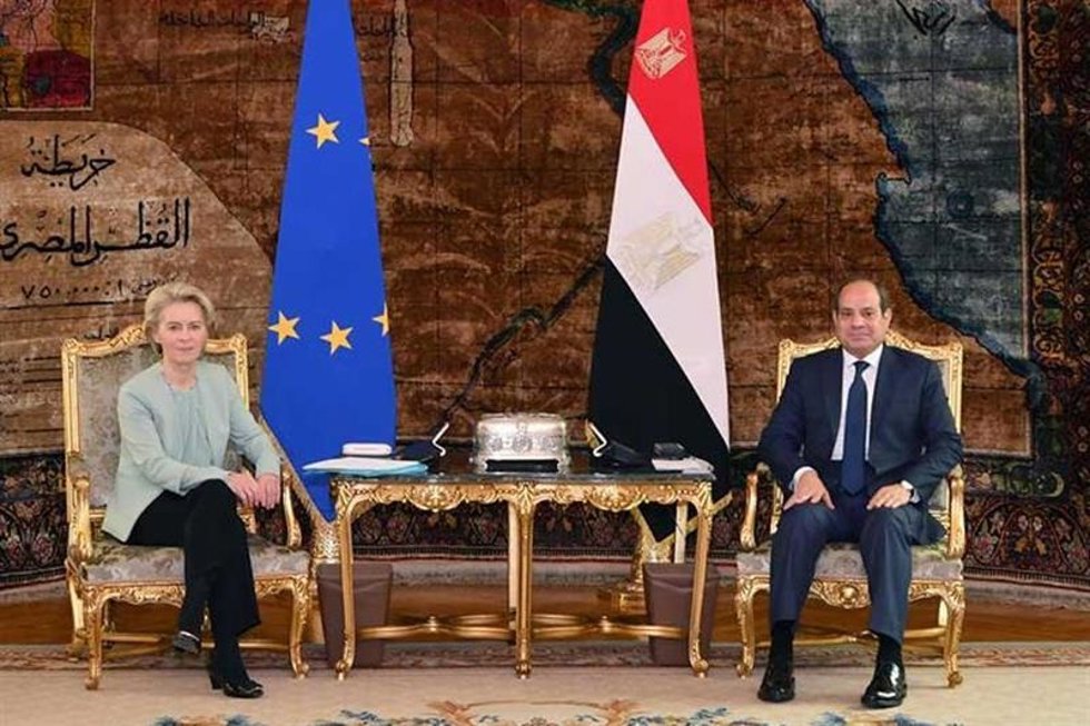 Ursula von der Layen y Abdelfatá al Sisi
