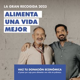 Cartel de la campaña solidaria 'La Gran Recogida 2023' del Banco de Alimentos de Navarra.