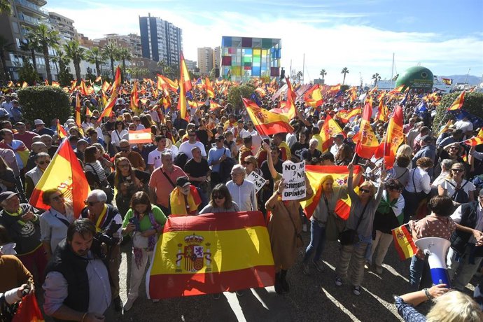 Imagen de archivo de la concentración convocada por el PP en la amnistía.