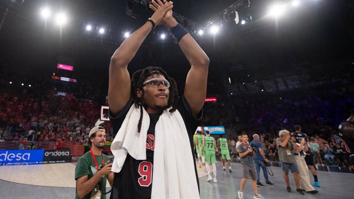 Archivo - Chima Moneke durante un partido del Baskonia