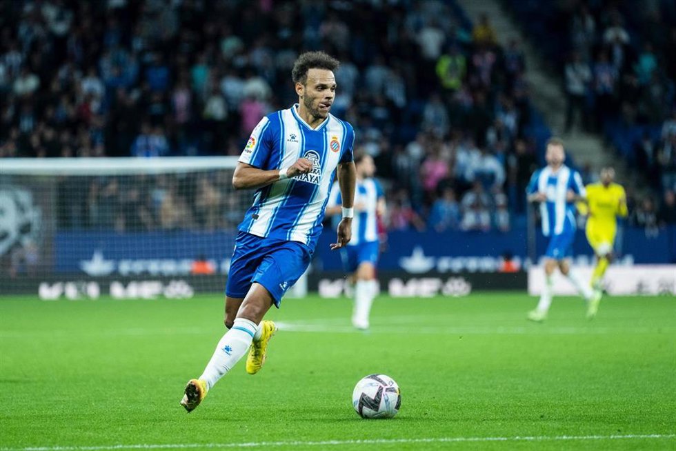 Archivo - Martin Braithwaite, durante un partido con el Espanyol.