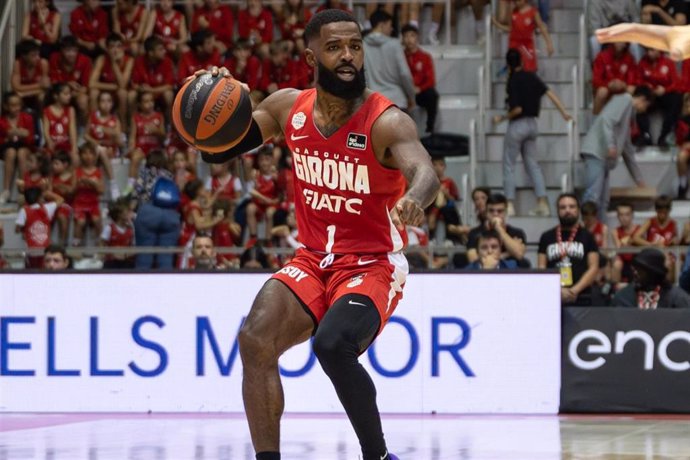 Corey Davis, durante un partido con el Bsquet Girona.