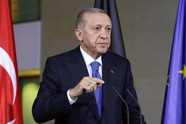 El presidente de Turquía, Recep Tayyip Erdogan, en Berlín (Alemania).