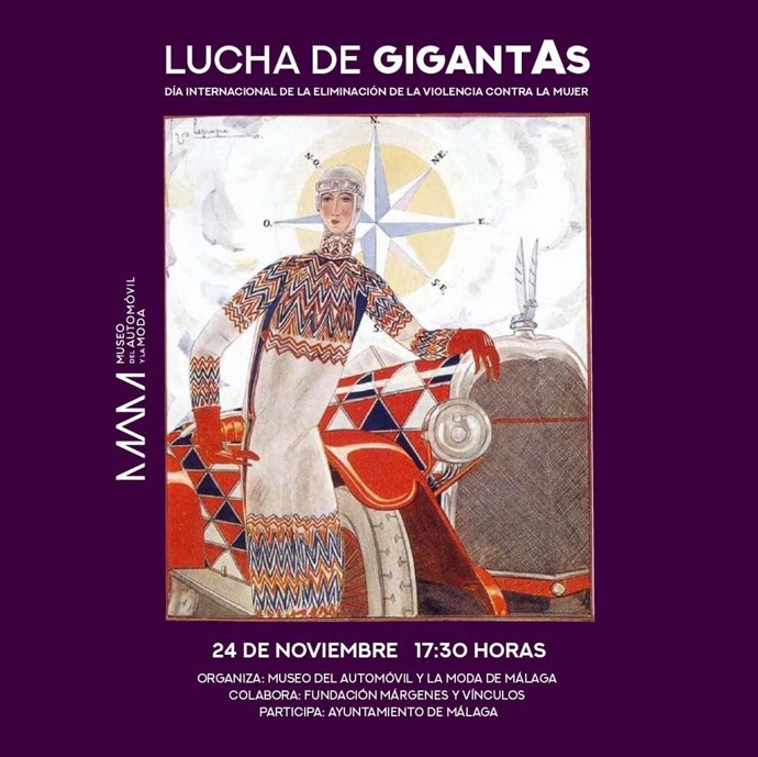 Museo del Automóvil y la Moda de Málaga organiza el encuentro 'Lucha de GigantAs' con motivo del 25N.