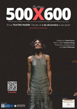 Cartel de la propuesta teatral que llega al Teatro Marín el próximo 1 de diciembre.