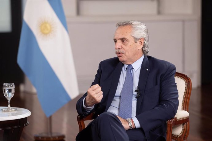 Archivo - El presidente en funciones de Argentina, Alberto Fernández