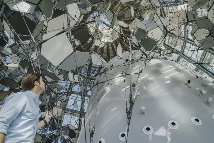 La obra Cloud Cities Barcelona en Mirador torre Glries.