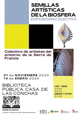 Cartel de la exposición en la Casa de las Conchas de Salamanca