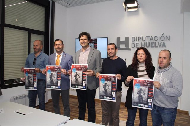 Presentación en la Diputación de la VII Media Maratón BTT de Calañas (Huelva).