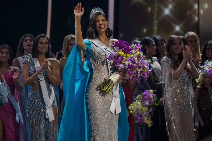  Miss Nicaragua Sheynnis Palacios reacts after being crowned as Miss Universe during the 72nd Miss Universe pageant. Photo: Camilo Freedman/dpa
