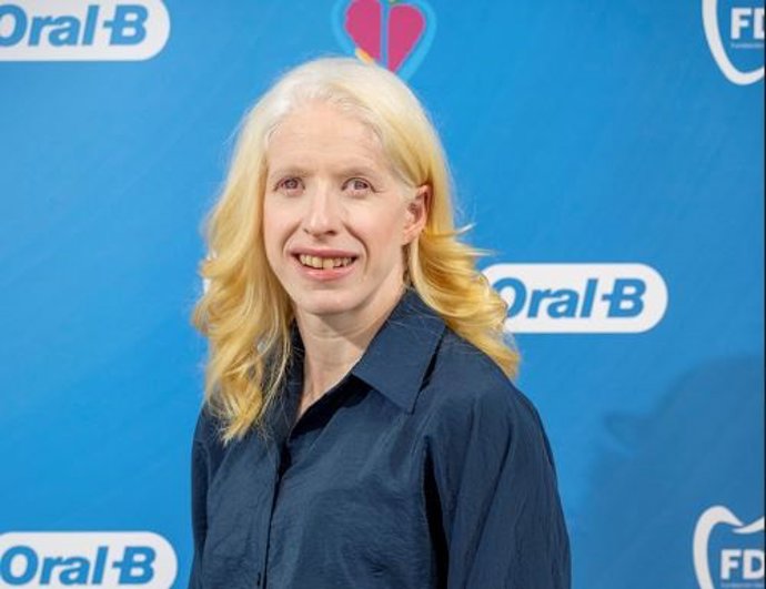 La paratriatleta Susana Rodríguez, en un evento organizado por Oral-B.