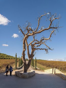 Flower of Life 2023 Dead oak tree, stainless steel H1800cm x F900cm An interactive installation by Tia-Thuy Nguyen