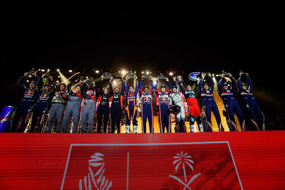 Archivo - Imagen de todos los ganadores del Rally Dakar 2023