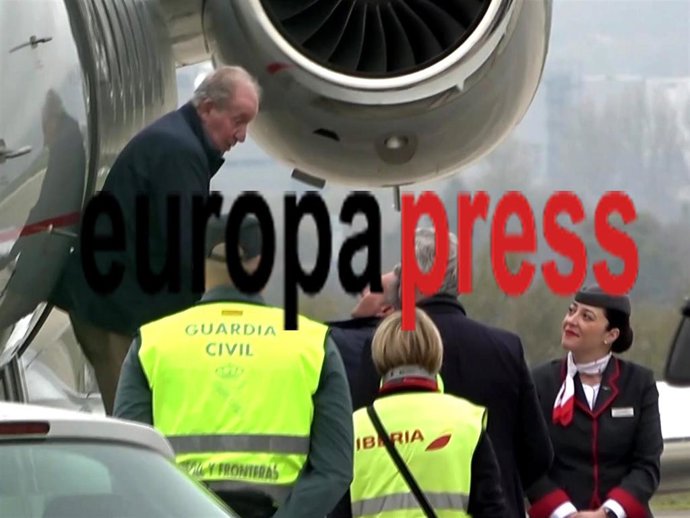 El Rey Juan Carlos a su llegada, a 20 de noviembre de 2023, en Vitoria (Espa?a).