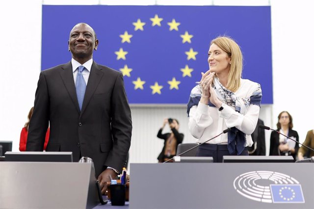 William Ruto, presidente de Kenia, habla ante el Parlamento Europeo