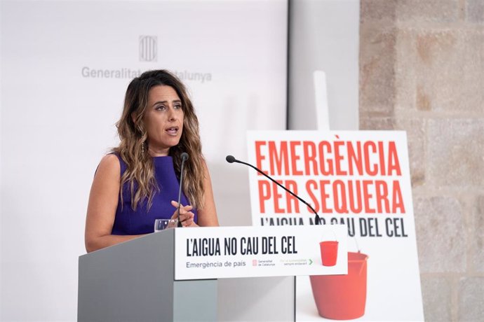 La portavoz del Govern, Patrícia Plaja, en rueda de prensa tras la reunión del Consell Executiu