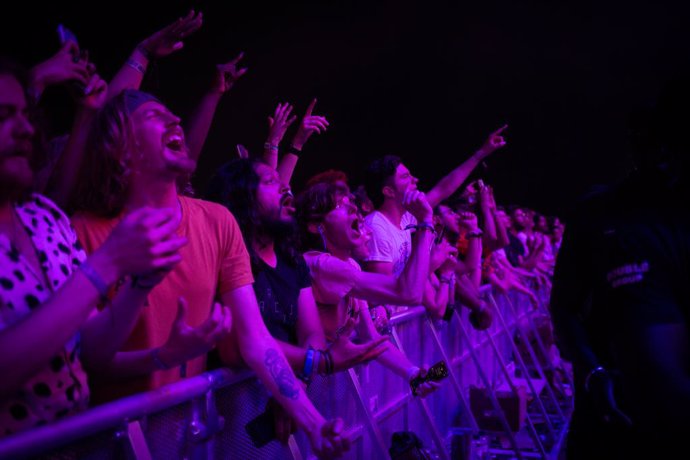 Archivo - Públic en un concert del Primavera Sound