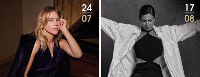 La pianista y cantante de jazz Diana Krall y la bailaora de flamenco Sara Baras actuarán en Starlite Occident 2024 los días 24 de julio y 17 de agosto, respectivamente.
