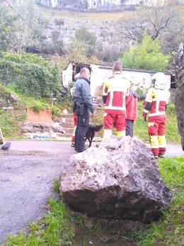 Desprendimiento de roca.