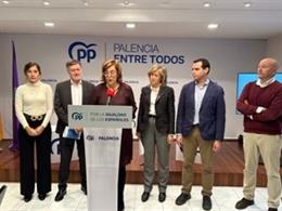 El secretario general del PP de Castilla y León, Francisco Vázquez, este martes en una rueda de prensa