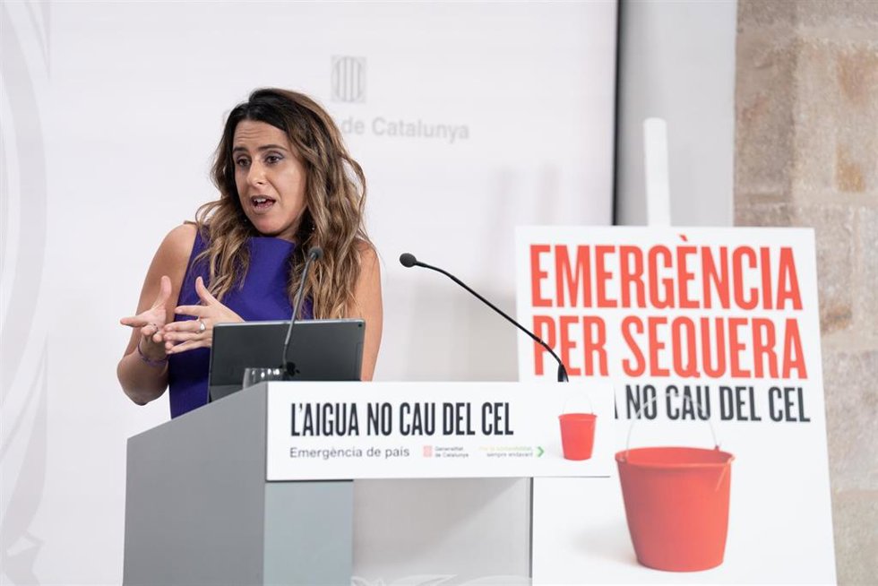 La portavoz de la Generalitat, Patrícia Plaja, ofrece una rueda de prensa tras el Consell Executiu, en el Palau de la Generalitat, a 21 de noviembre de 2023, en Barcelona, Catalunya (España). La Comisión Interdepartamental de la Sequía ha aprobado hoy q