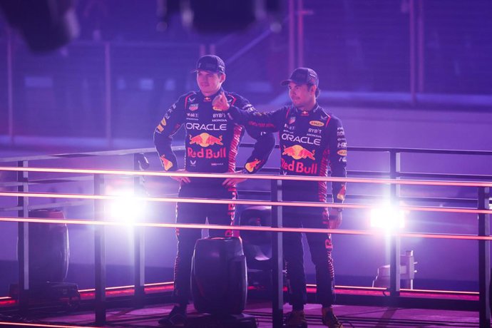 Max Verstappen y Sergio Pérez, pilotos de Red Bull